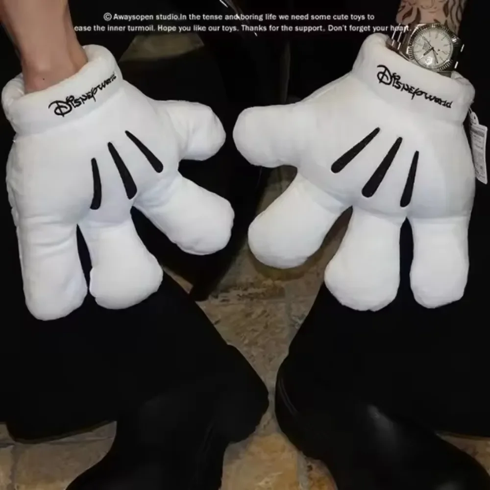ديزني ميكي ماوس قفازات كبيرة ميكي قفازات بيضاء باو مضحك قفازات تأثيري أداء لعبة إكسسوارات دمي لعبة هدية