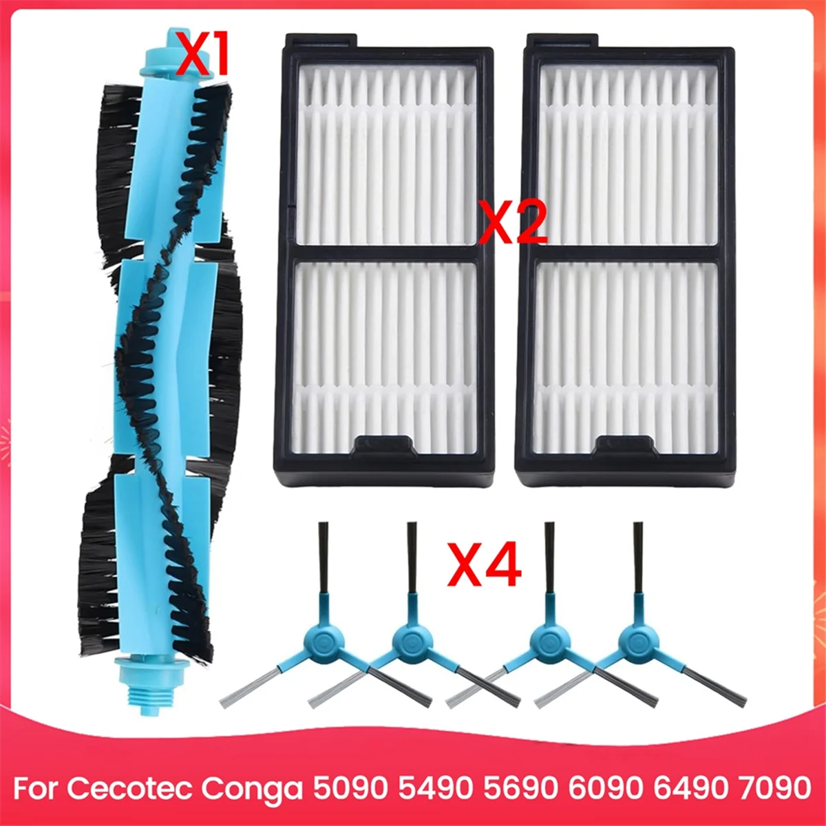 Für Cecotec Conga 5090 5490 5690 6090 6490 7090 Roboter-Staubsauger-Zubehör