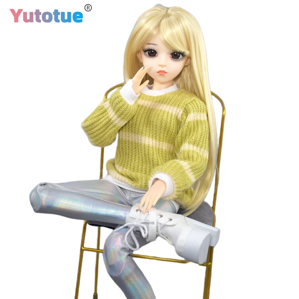 

YUTOTUE 1/3 BJD Doll Toy 24 inch Girl Doll Blonde Wigs Makeup Face and Clothes Suit Full Set Gift Lifelike