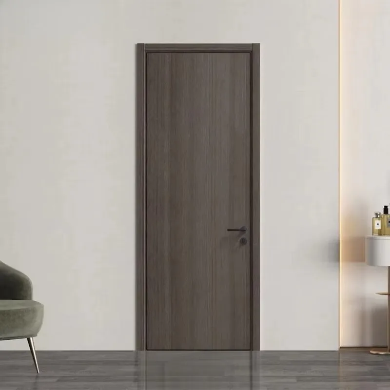 Modern Waterproof Villa Entrance and Window Design Wooden PVC Full Core Door
