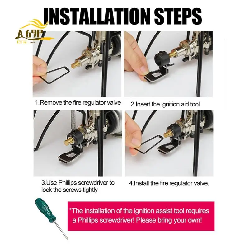 

A69P-2Pcs Spider Stove Ignition Switch Ignition Assist Button Igniter Ignition Assist Rod Camping Outdoor Stove Parts