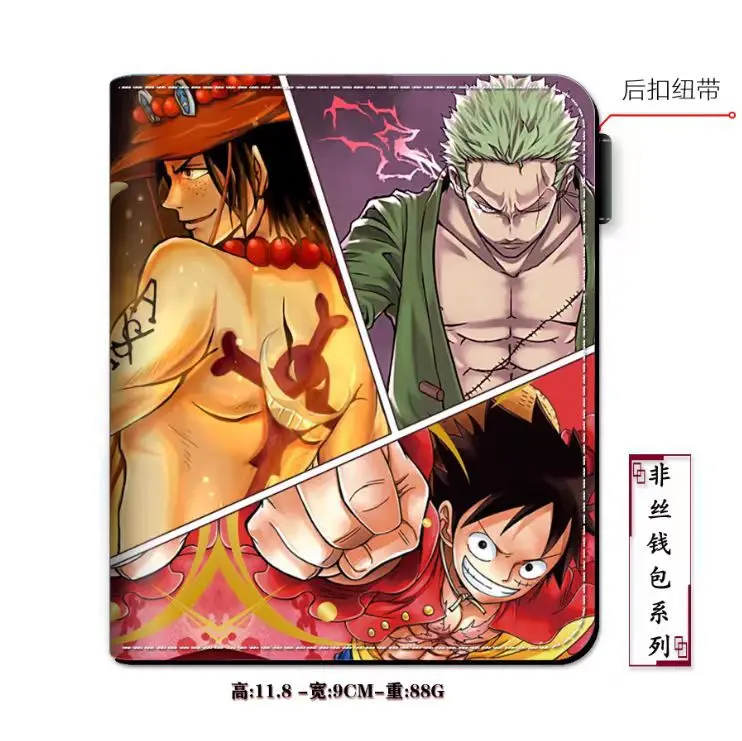One Piece Snap-fastener Foldable Wallet Anime Figures Luffy Skull Children Cartoons Cosplay Chopper Coin Purse Birthday Gifts