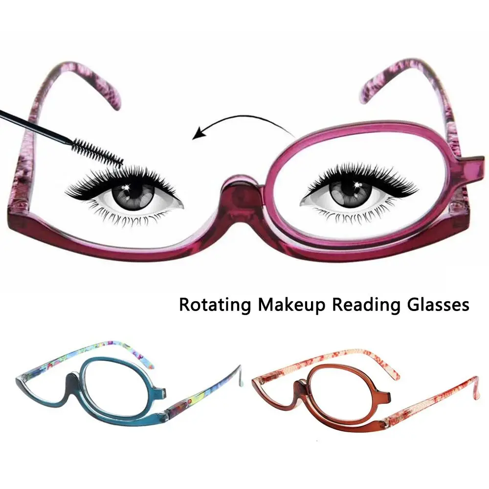 

+1.00~+4.0 Diopter Vision Care Folding Eyeglasses Cosmetic Glasses Rotating Makeup Reading Glasses Magnifying Glasses