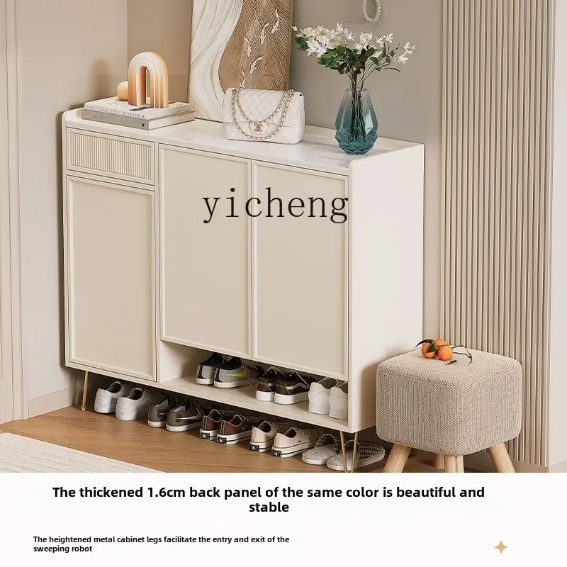 GZ-16 Cream Style Shoe Cabinet Household Indoor Entrance Door Entrance Entrance Door Large Capacity Locker