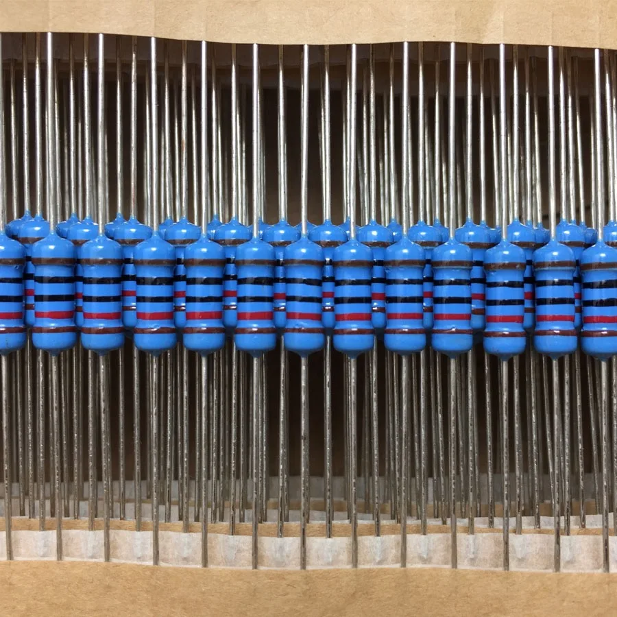 Metal Film Resistors 1/4W 1R 10R 100R 1K 10K 100K 1M 1% 5000PCS/BOX