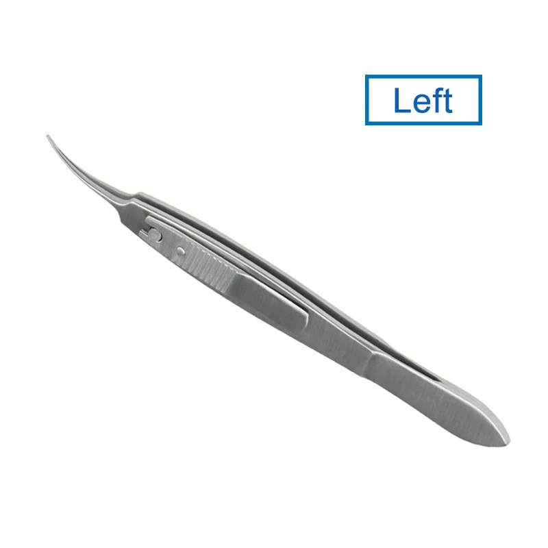 1pcs 108mm Stern-Castroviejo Fixation Tweezers Stainless Steel Ophthalmic Instrument Left Right Straight