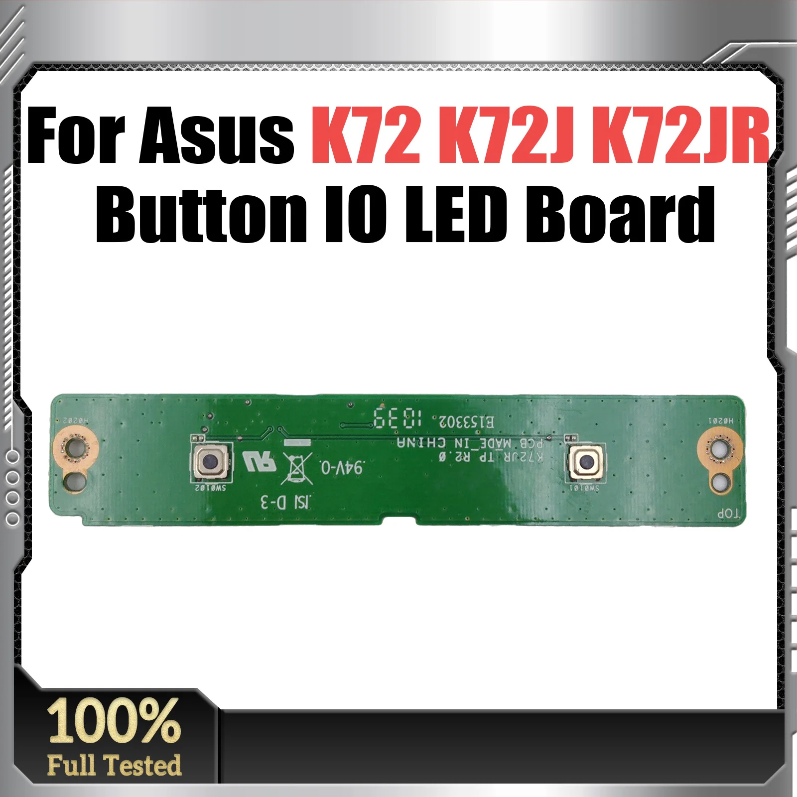 

K72JR For Asus K72 K72J K72JR Button IO LED Board 100% Tested Fast Ship