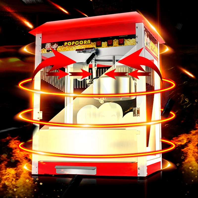 آلة الفشار الكهربائية التجارية ، آلة الفشار سطح المكتب ، آلة الفشار التلقائي بالكامل