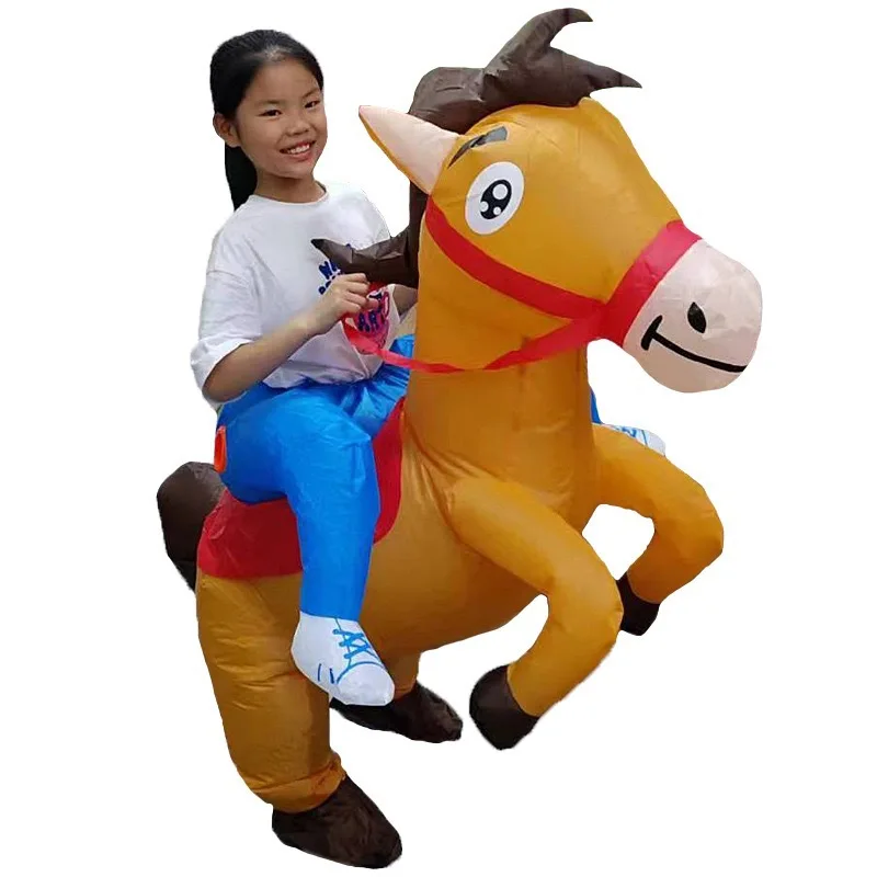 

New Cartoon Stage Performance Makeup Atmosphere Props Clothing Jazz Horse Inflatable Costume for Party Holiday Cosplay Dress Up