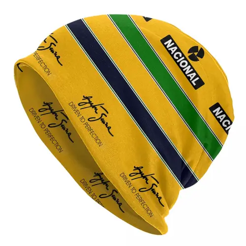 Gorro personalizado Ayrton Sennas, gorros de punto para hombres y mujeres, gorros cálidos Unisex para adultos, gorros de invierno