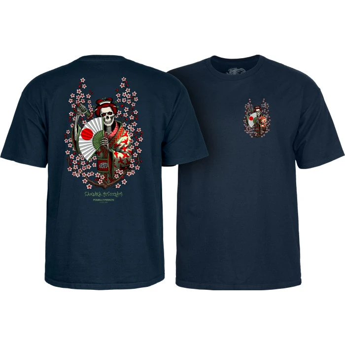 Sakura Yosozumi Samurai T-shirt Skate Tees Suitable for Daily Outings High-end Luxury Unisex Style Both of Men and Women