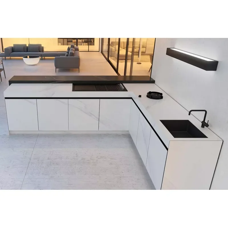 Factory Wholesale Modern Modular Outdoor Kitchen Set with Sink and Faucet Stainless Steel BBQ Island
