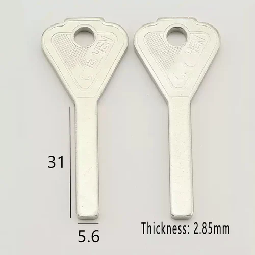 Imagen 1 del producto 10 unids/lote mango Triangular llave semicircular en blanco llave doméstica en blanco