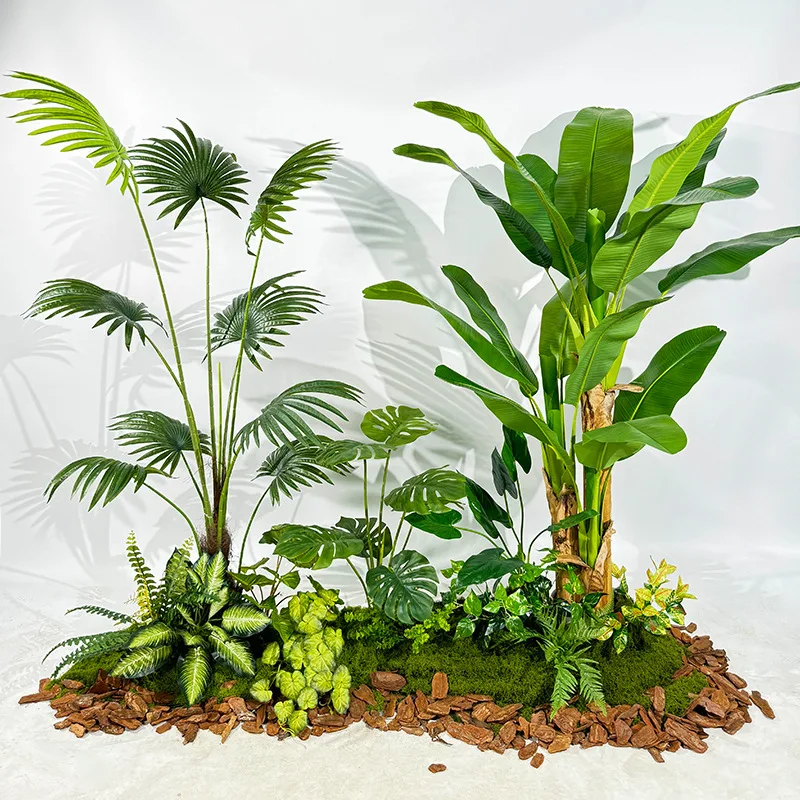 

Fake green plant balcony landscape, indoor and outdoor window decoration, fake plant, courtyard, simulated plant landscaping