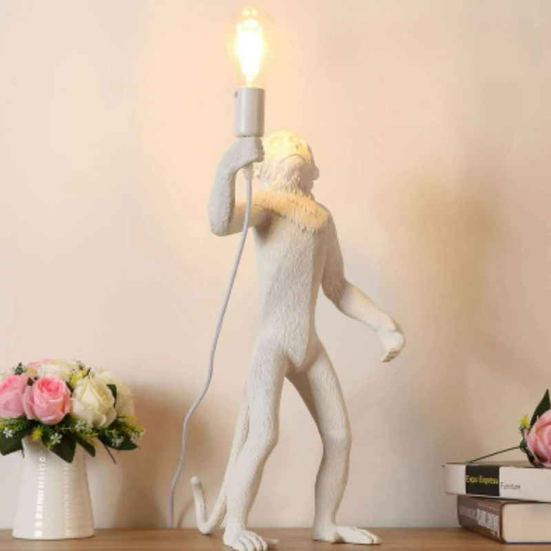 Monkey Desk Lamp Hemp Rope Monkey Pendant Lamp Children's Room Bar Restaurant Corridor Storefront Decoration Wall Lamp