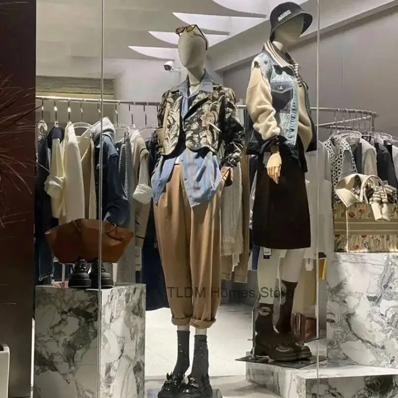 Fabric Clothing Cover Store Female Mannequin Body Model High-end Window Display Stands with Clavicle Full Body Mannequins T