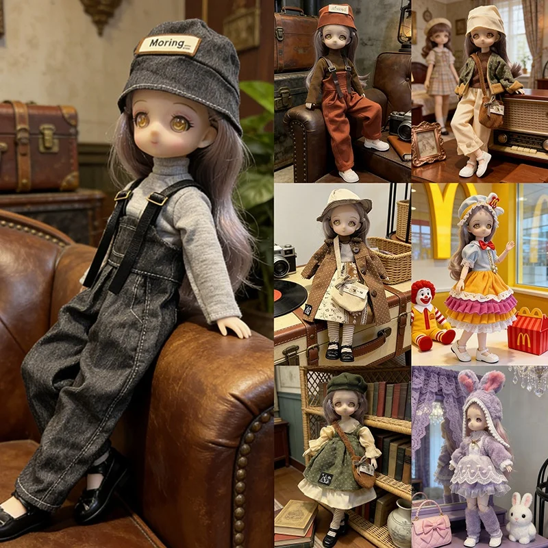 

Подходит для 6-дюймовой куклы BJD. Комплект одежды для переодевания, 30 см. Элегантный корейский стиль. Костюм в стиле принцессы.