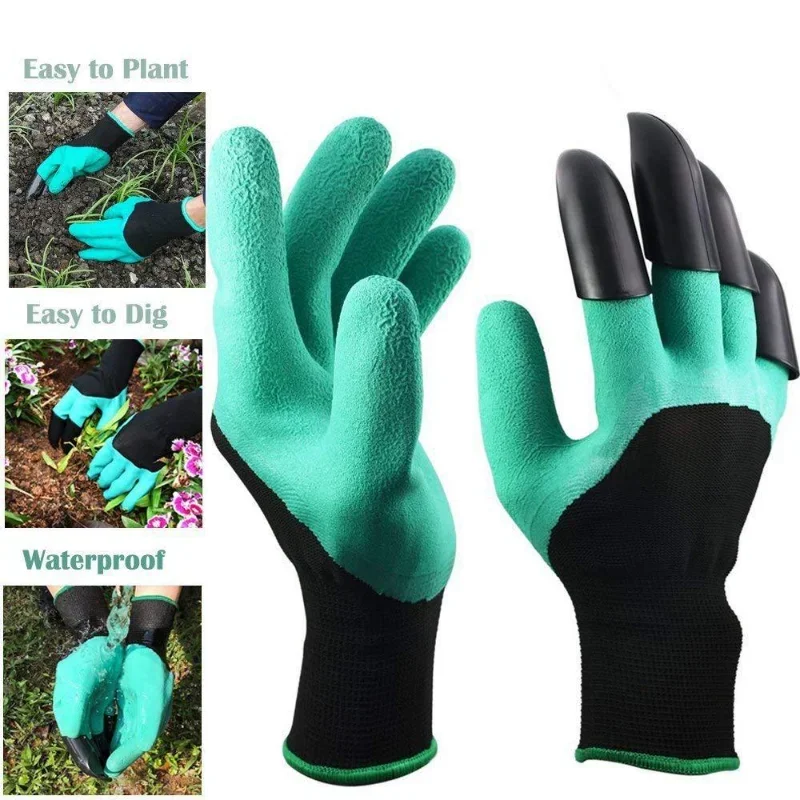 2PCS Garden Gloves Right Hand Claw Fingertip ABS Plastic Gloves Quick Excavation Plant for Household Greenhouse Digging Planting