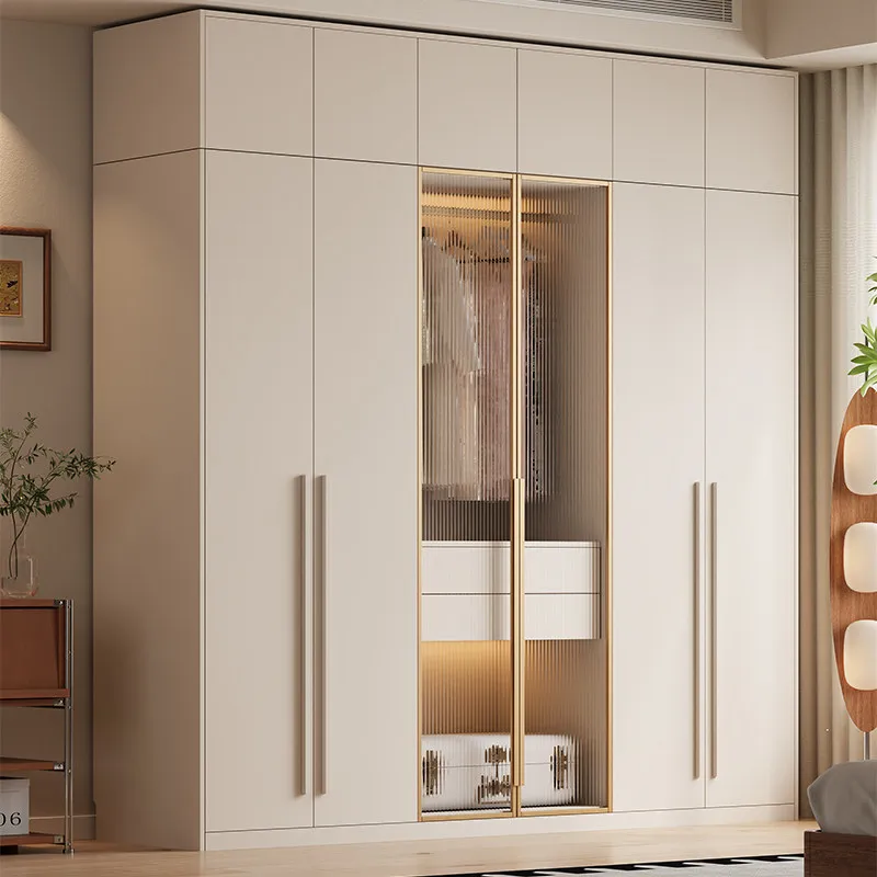 Armarios Grandes de Lujo Blancos, Armario Modular de Madera Moderno que Ahorra Espacio, Guardarropa para Dormitorio, Sala de Estar, Muebles Guarda Roupa Casal