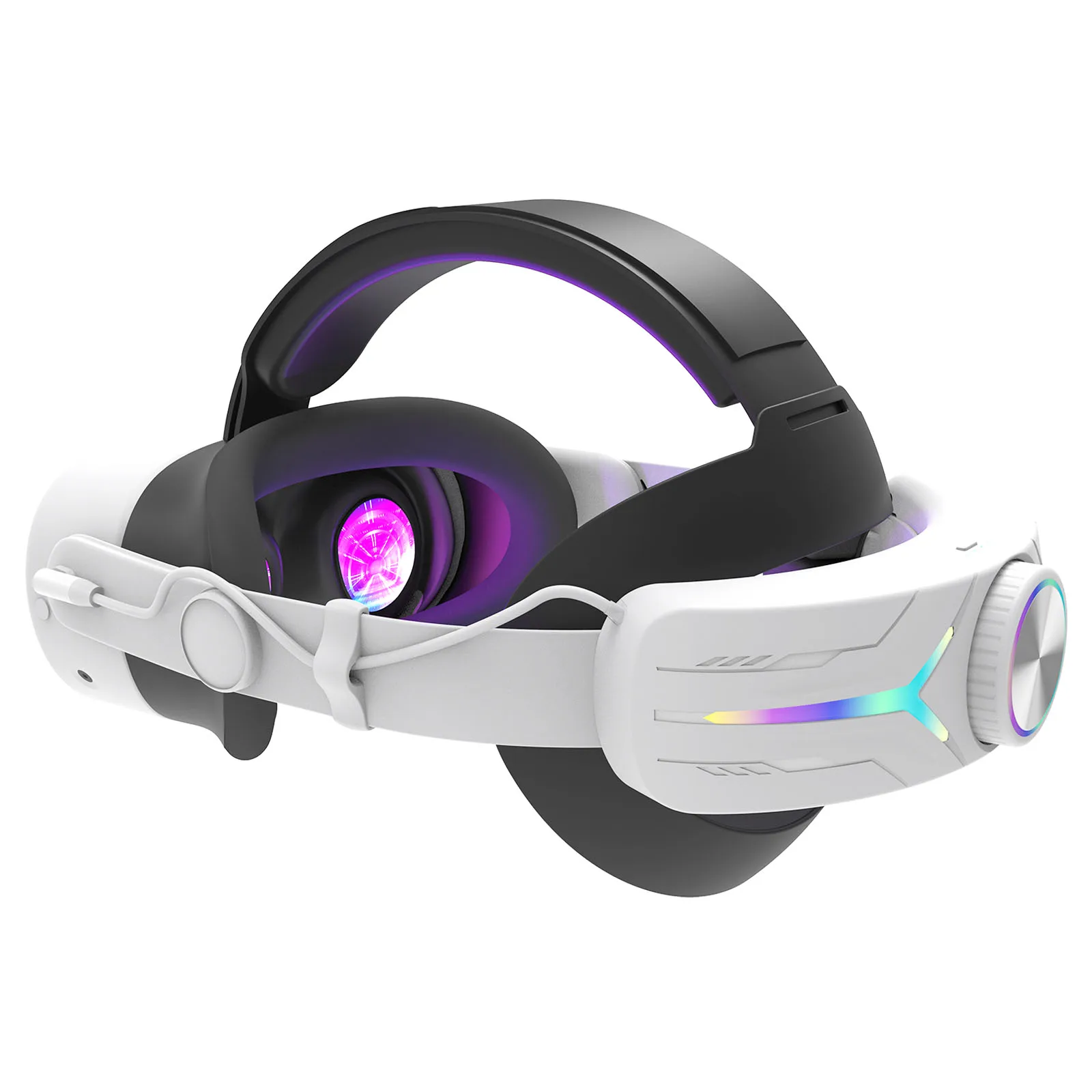mtomatovr Battery Pack Head Strap for Meta Quest 3/3s VR Accessories  Oculus Quest 3S RGB  Eilte Halo Headstrap 25W Fast Charge