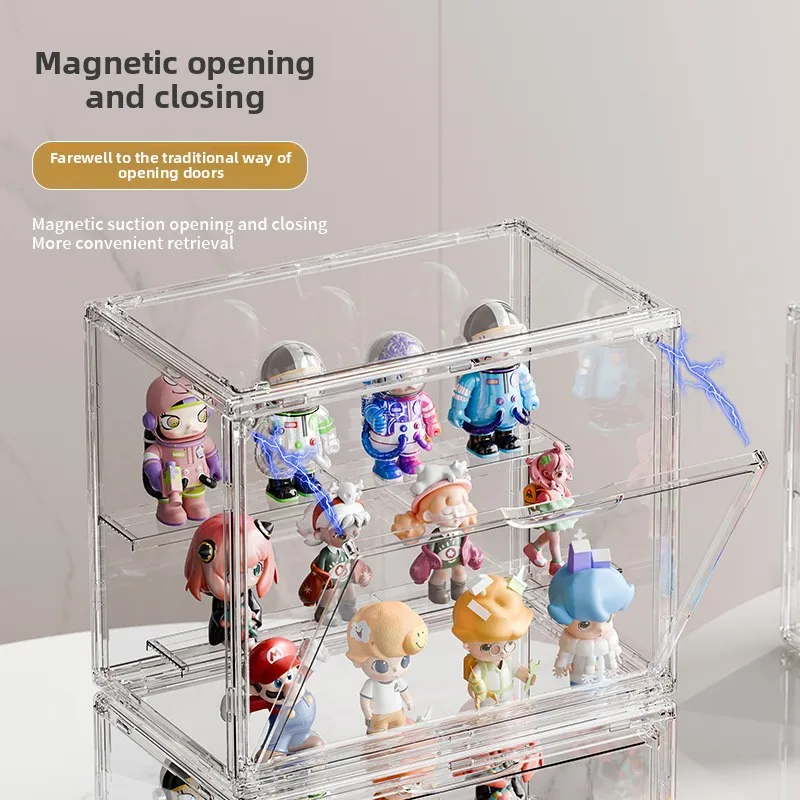 Acrylic Organizer for Collectible Figure and Blind Box Toy Large-Capacity High Definition Transparent Miniature Display Case
