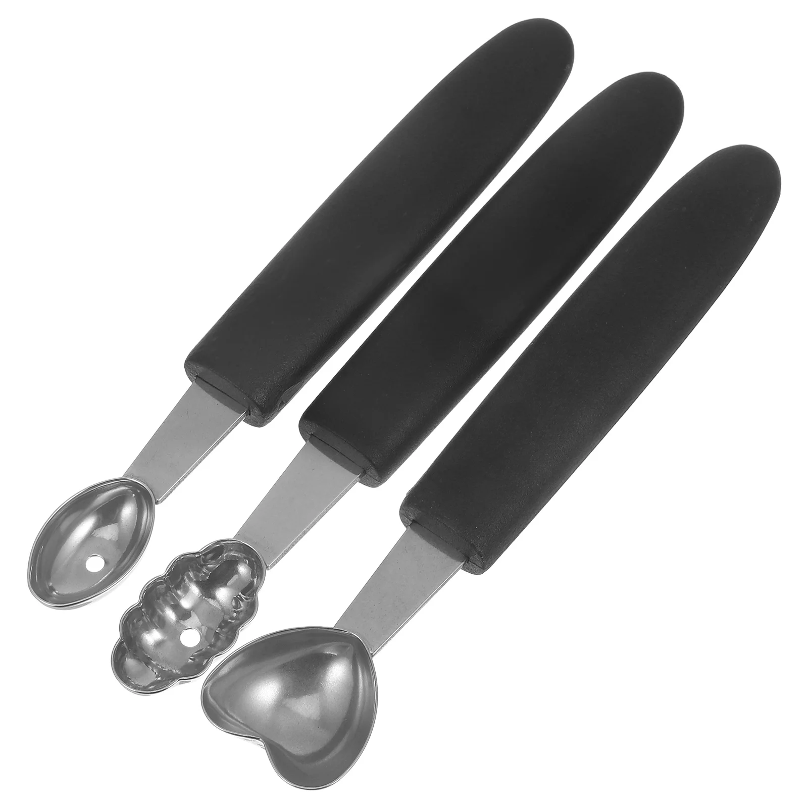 

3 Pcs Cylindrical Fruit Ball Picker Scooper Stainless Steel * Plastic À Ice Cream Tool