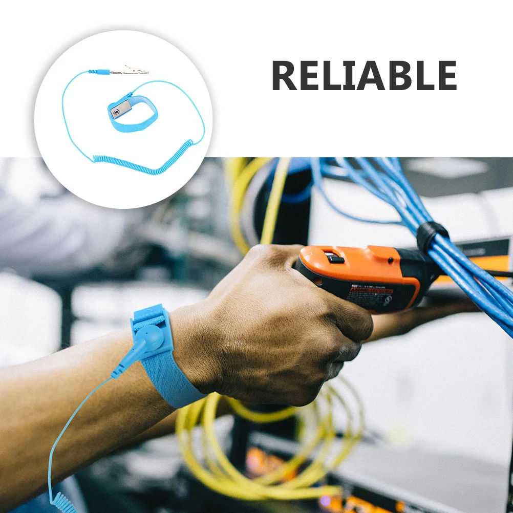 

3pcs Anti-Static Wrist Strap Adjustable Esd Grounding Strap 1.8M Reusable For Electronic Maintenance Dust-Free Workshop Work