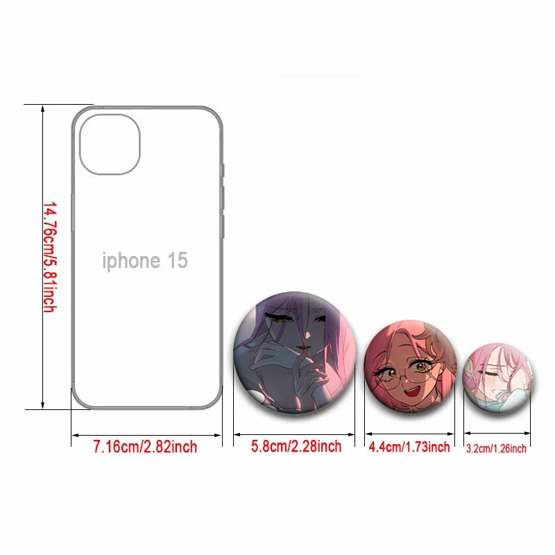 Popular Anime Alien Stage Button Pin Tinplate Brooch Character Mizi Cartoon Badge on Backpack Clothes Decor Fans Collection Gift