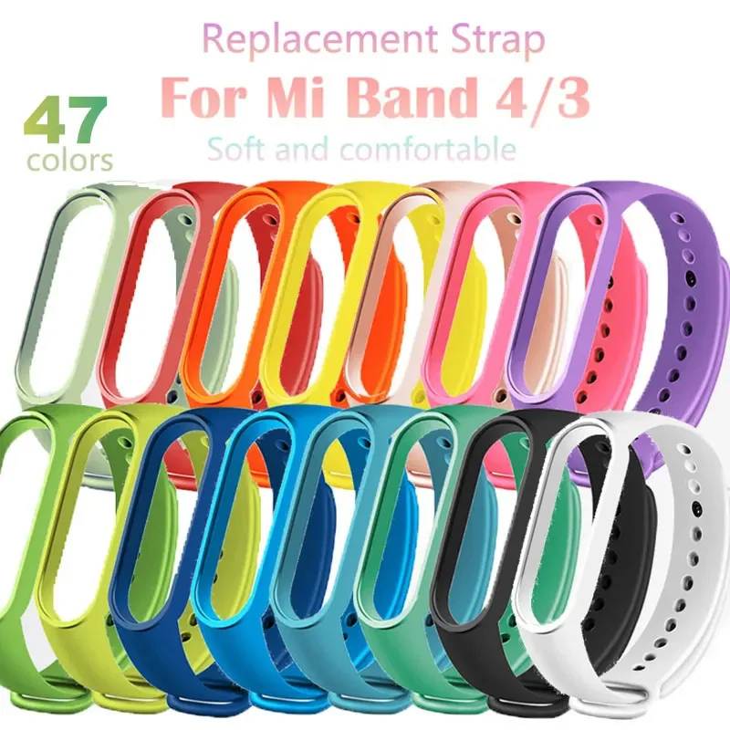 Replacement TPU Strap for Xiaomi Mi Band 4 Smart Wristband Soft Silicone Bracelet for Mi Band 3 Colorful Comfortable Wriststrap