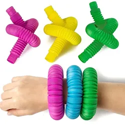 Tubes de Fidget Sensoriel XL Soulignés pour Enfants, Jouets d'Instituts, TDAH, Anlande, Gadgets de Satisme, Tubos Flexibles, Anti-Stress