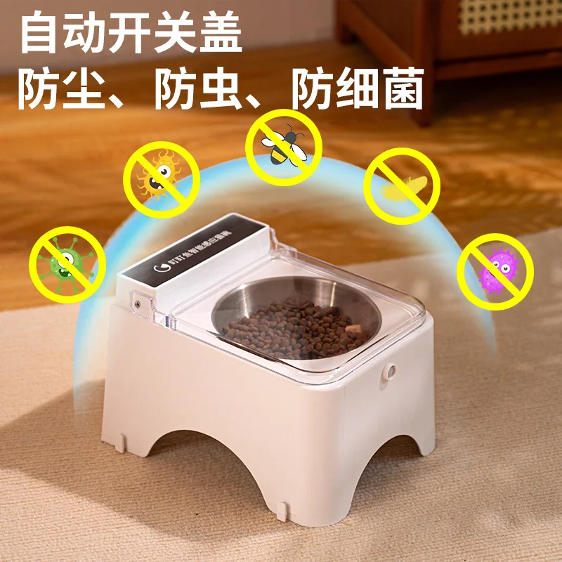 mangeoire-automatique-a-induction-couvercle-ouvert-bol-pour-chat-avec-couvercle-anti-poussiere-anti-insectes-resistant-a-l'humidite-protection-du-cou-mangeoire-intelligente