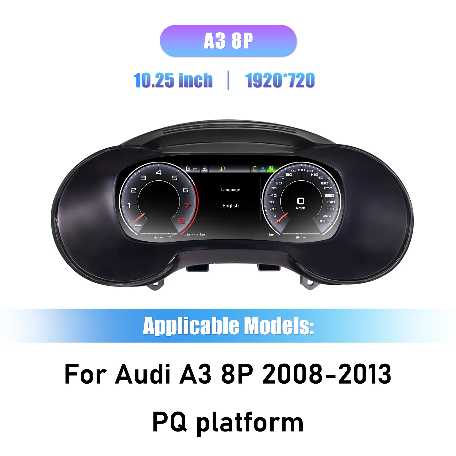 Digitale LCD-instrumentenpaneel voor Audi TT A3 8V S3 Q2 Q2L A3 8P A1 S1 Q3 Q5 A6 A7 R8 Virtuele cockpit snelheidsmeter