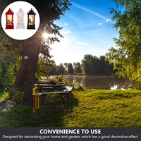 3Pcs LED Lanterns Vintage Lamp Ornament with Retro Design for Wall Tree Hanging Xmas Party Adornment Christmas Decoration Lamp