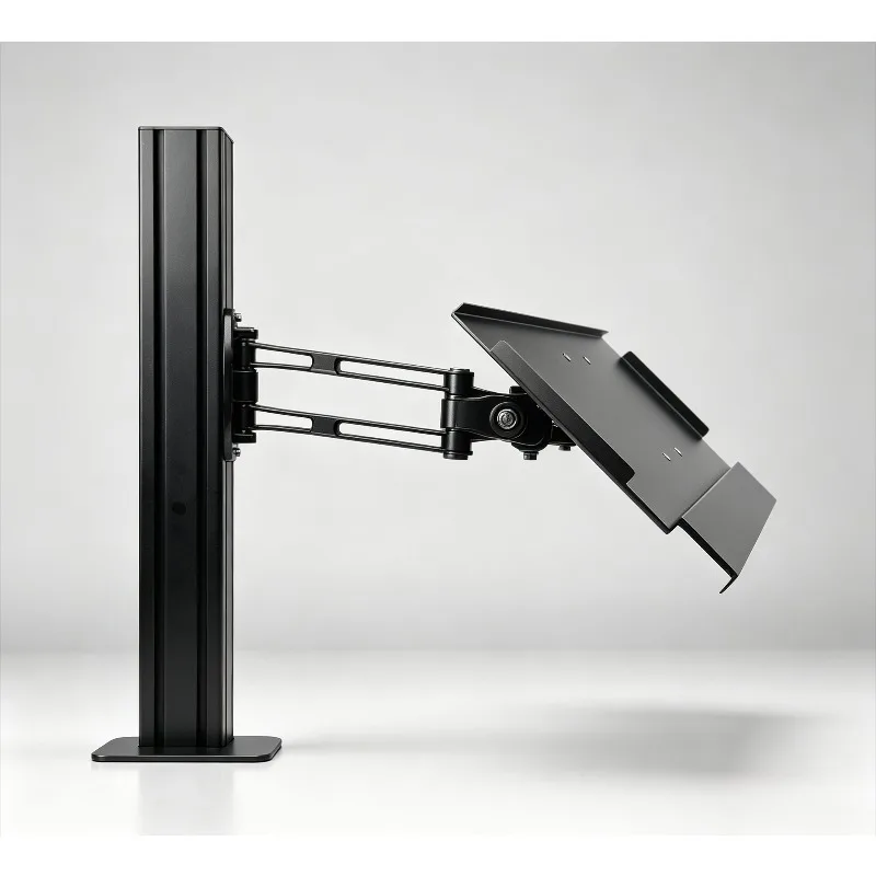Aluminum Racing Simulator Accessory, Wall Mount Telescopic Adjustable Handle, Rotating Keyboard & Mouse Tray, 60*22CM