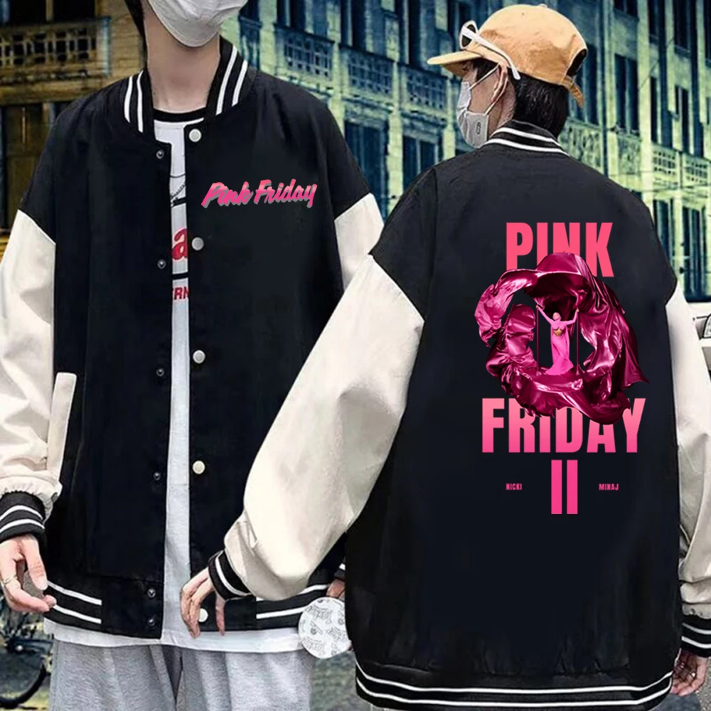 Nicki Minaj Alternative Cover Tee Pink Friday 2 Album Gag City Merch Baseball Uniform Jacket Hoodie Sweatshirts