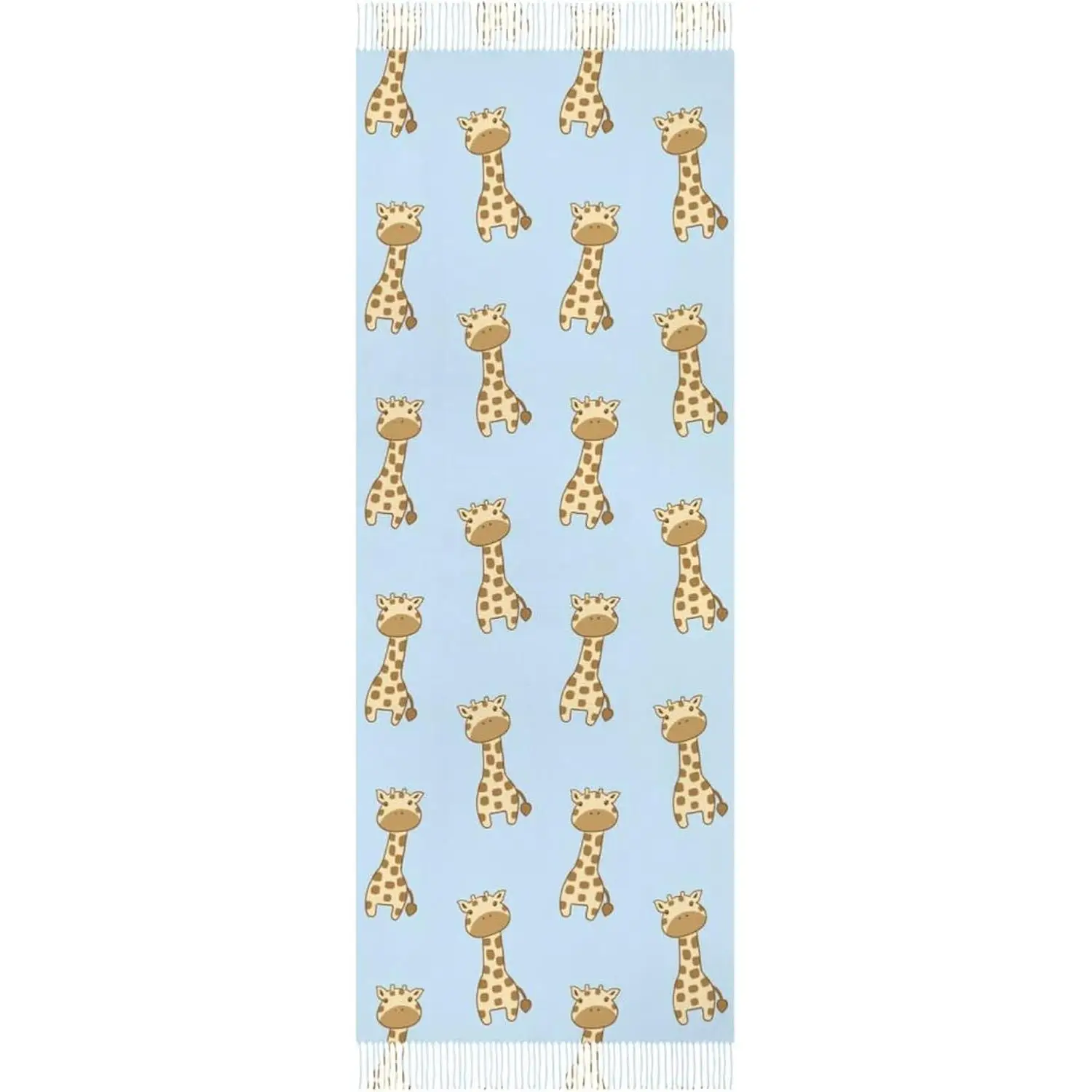 

Tassel Wraps Warm Soft Winter Lightweight Cashmere Long Scarf for Women Gifts Daily Travel Office Cute Cartoon Giraffe Print
