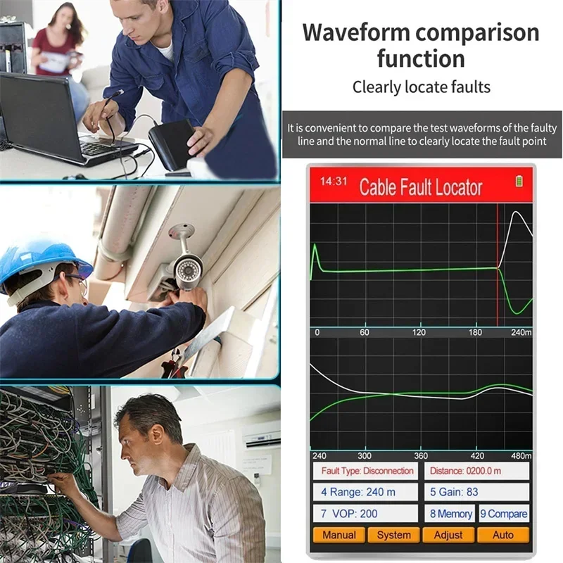 TL280 Network Cable Fault Tester TDR New In Cable Fault Locator Coaxial Cable Communication Cable Wire Fault Locater Tester 8km