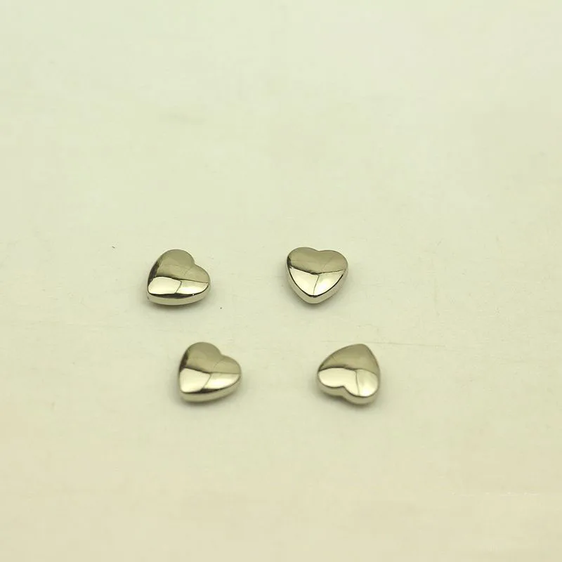 50Pcs 10mm Love Heart Rivet Screw Bag Clothes Hardware Handbag Decorative Studs Button Nail Metal Buckles DIY Accessories