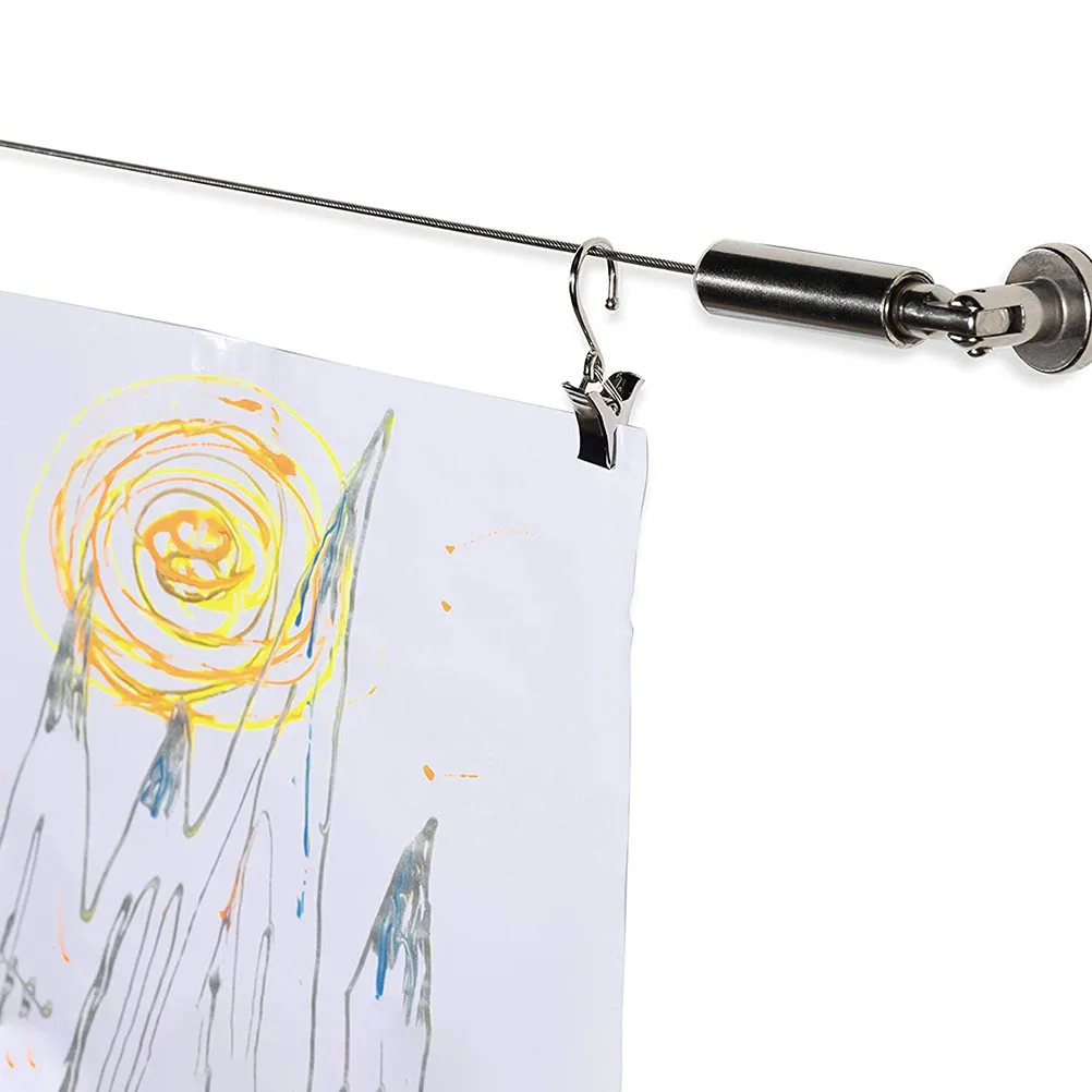 

Curtain Wire Adjustable Stainless Steel Photo Hanging Rod Wall Mount Indoor Silver Decor Accessories Curtains Drape Hardware