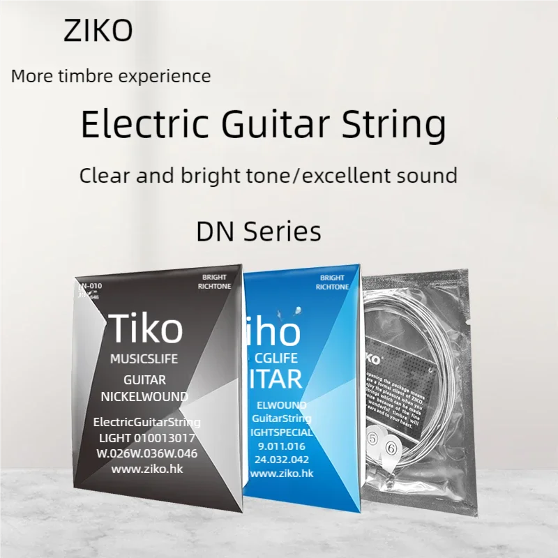 ZIKO Electric Guitar Strings High Carbon Steel Hexagonal Alloy Nickel Core Winding Guitar Strings Parts Accessories DN 009 010