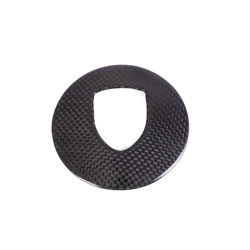 

Real Carbon Fiber Car Steering Wheel Logo Panel Cover Decorate Interior Car Accessories For Porsche Taycan 2019-2025