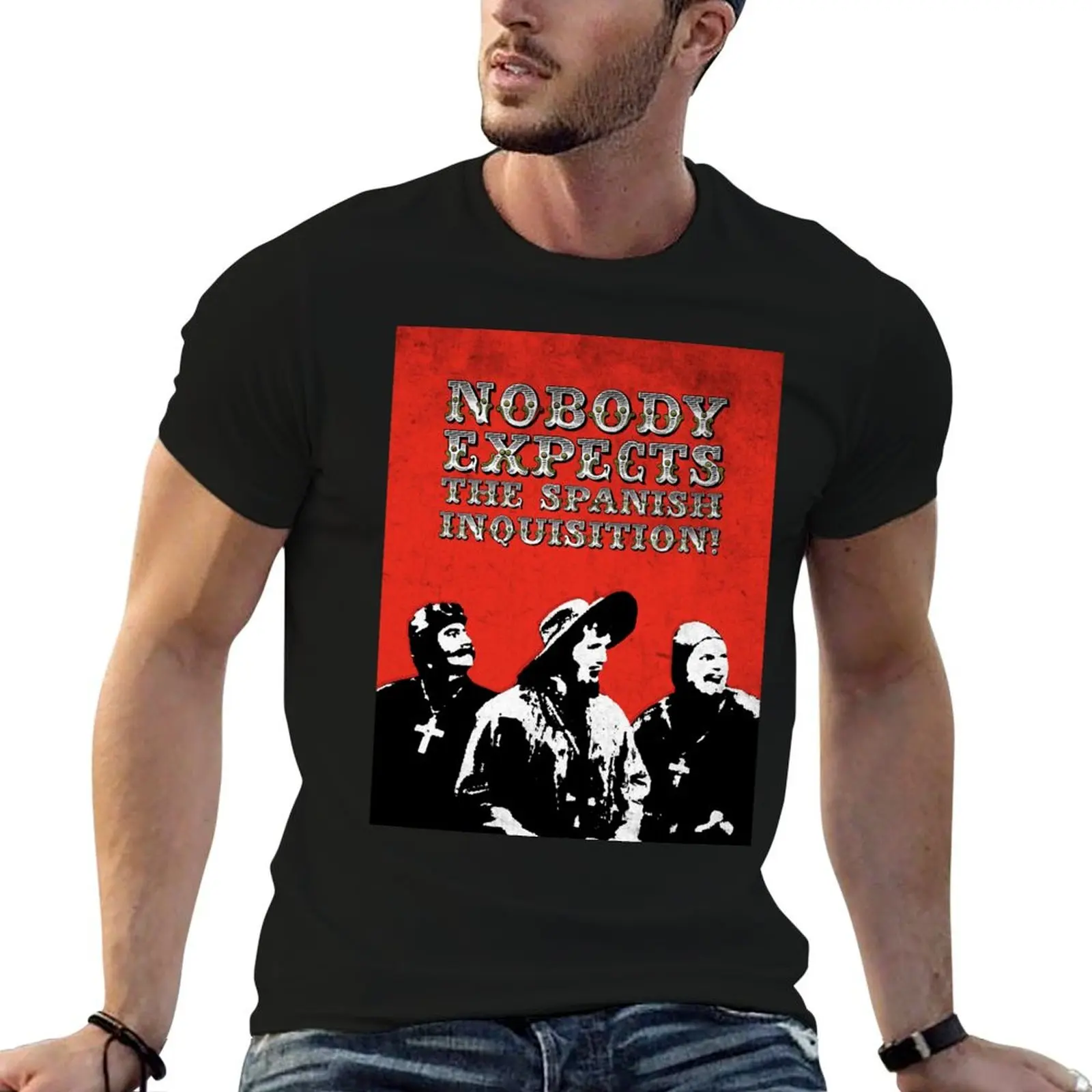 Personne n'attend la Inquisition espagnole! T-shirt décontracté à manches courtes