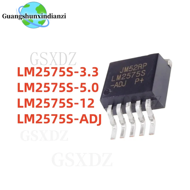 10PCS NEW LM2575 LM2575S-5.0V/3.3V/12V/ADJ TO-263-5 LM2575S-3.3 LM2575S-5.0 LM2575S-12 LM2575S-ADJ