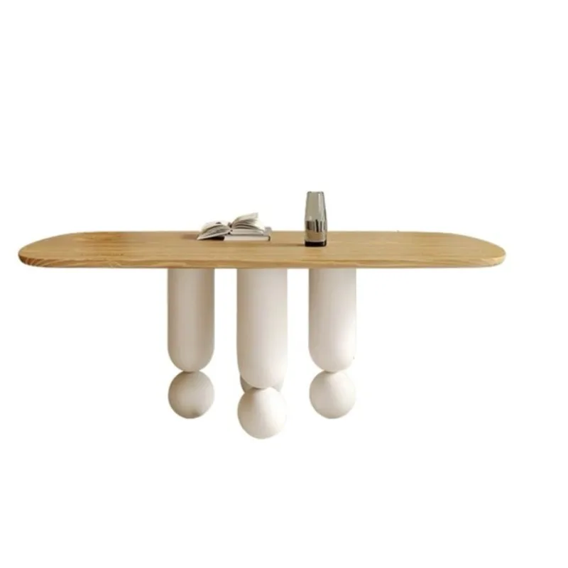 mark table foot design dining table, solid wood multi-person dining table desk rectangular household conference table