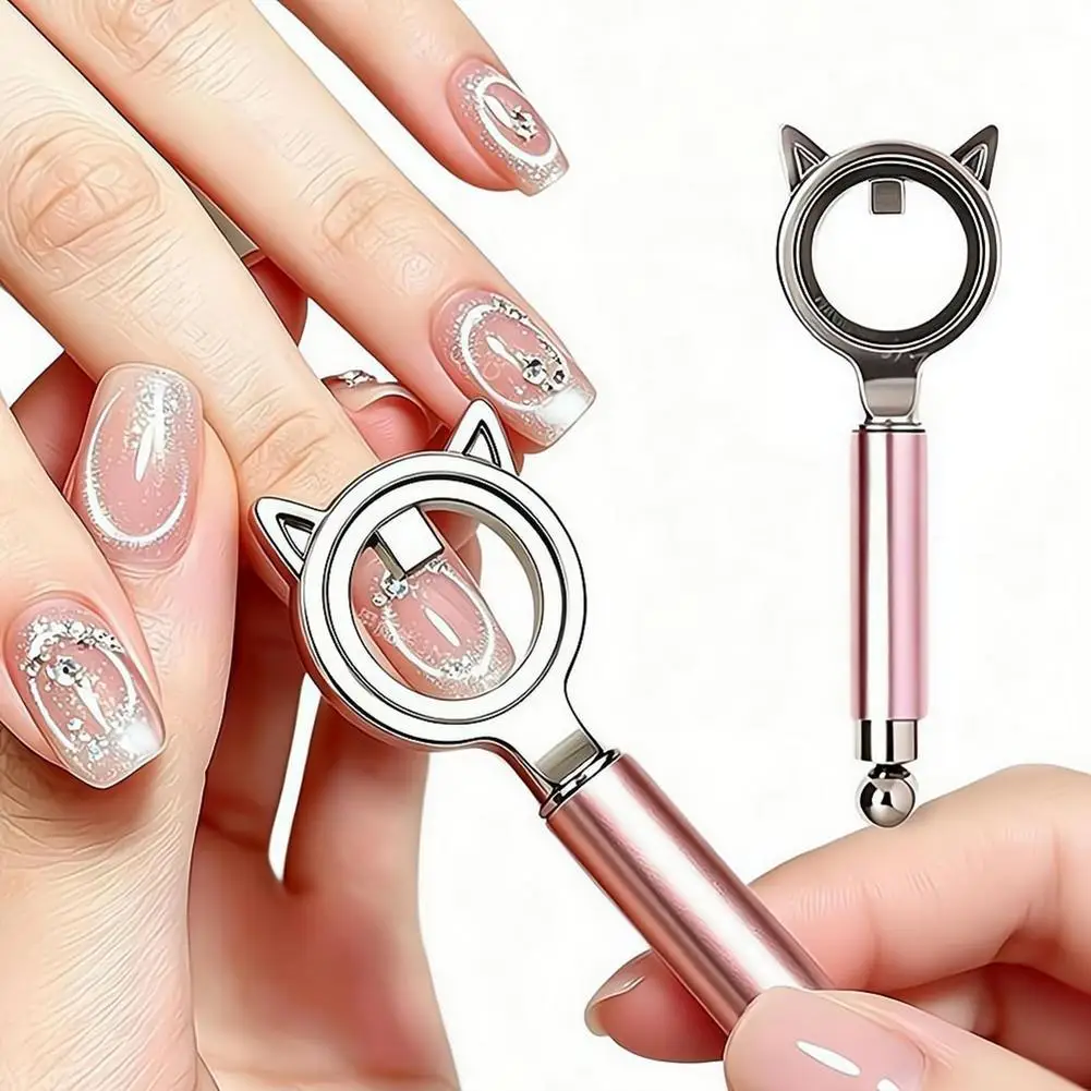 New Circular Cat Eye Nail Art Black Hole Magnet Strong Nail Art Gel Polish Guide Tool DIY Magnetic Nail Helper Manicure Design