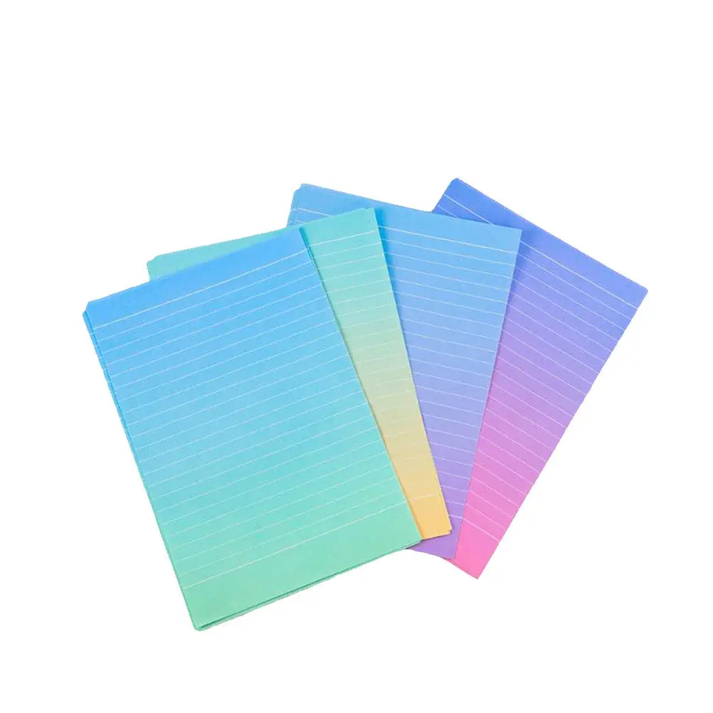 

4Sets Colorful Gradient Letter Paper with Matching Envelopes Premium Stationery Set for Invitations Encouragement Notes Party