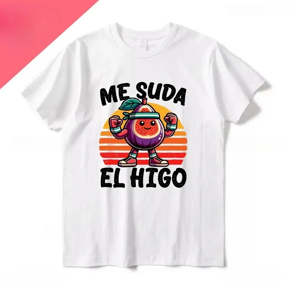 Me Suda El Nabo Women's Short Sleeve Printed T-shirt Funny Spanish Jokes Vintage Soft Casual Tops Kids Clothing Graphic Tshirts