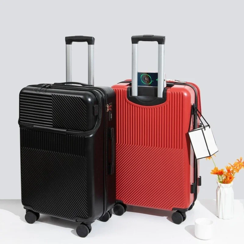 20/22 Boarding Box Travel Suitcase New Front Opening Trolley Case Large Capacity Trunk Multifunctional Student Rolling Luggage