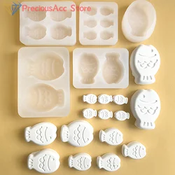 Cartoon Little Fish Snapper Roasted Cake Grinder Baked Silicone Rice Cake Mold Soap Mold Gypsum Aromatherapy
