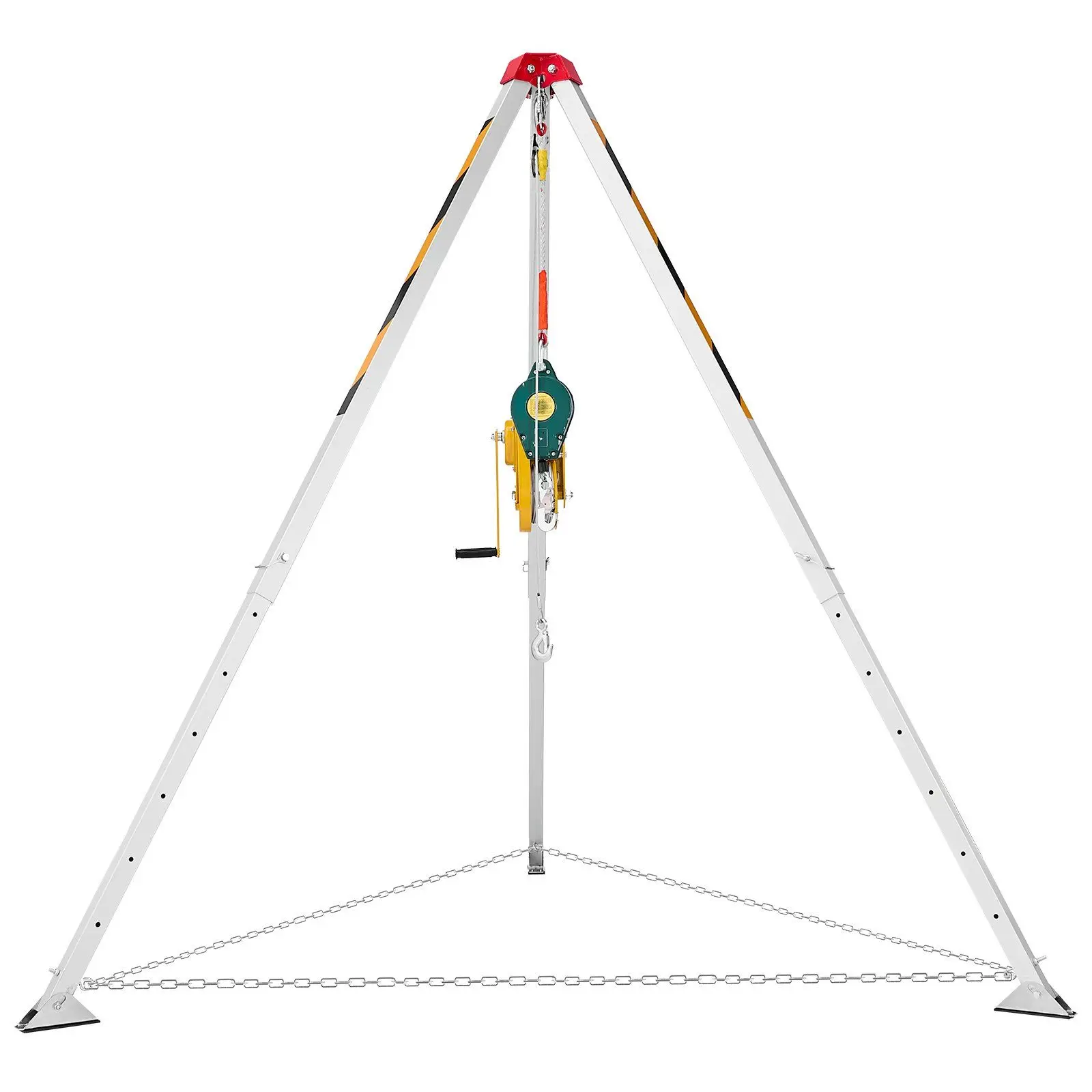 

Комплект треножной лебедки для работы в ограниченном пространстве, сверхмощная спасательная лебедка-подъемник на 2600 фунтов, регулируемые ножки 4,76 фута, трос 98,5 футов